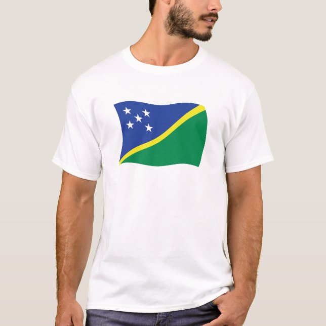 Salomonöarnas Flagga Shirt Tee Shirt (Framsida)