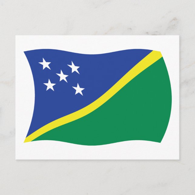 Salomonöarnas flagga vykort (Framsida)