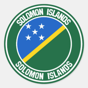 Salomonöarnas resemblem runt klistermärke