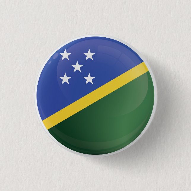 Salomonöarnas runda Icon Flagga Knapp (Framsida)