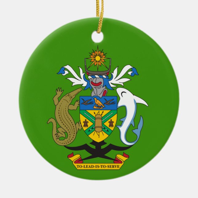 Salomonöarnas Vapensköld Juldagen Ornament (Framsidan)