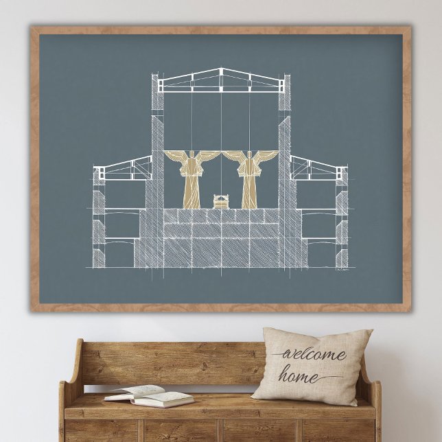 Salomos Tempel Blå, Allraheligaste, Sionberget, Ci Poster (Skapare uppladdad)