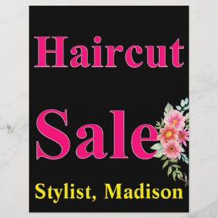 Salon Barber Haircut Sale Poster kampanjFlye Reklamblad