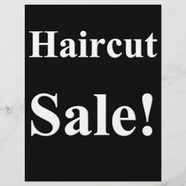 Salon Barber Haircut Sale Poster marknadsföring Reklamblad (Framsidan)