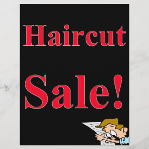 Salon Barber Haircut Sale Poster "Promotional Flye Reklamblad