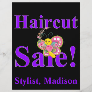 Salon Barber Haircut Sale Poster "Promotional Flye Reklamblad