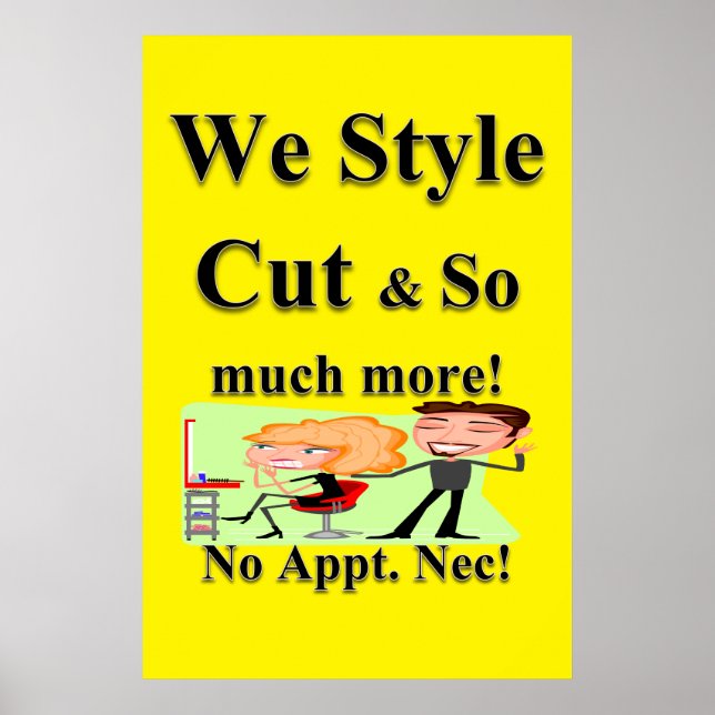 Salon Barbershop Poster (Framsidan)