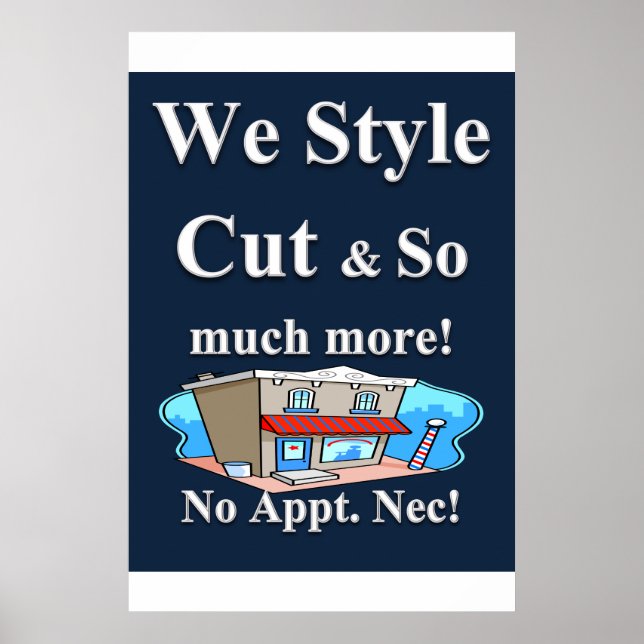 Salon Barbershop Poster (Framsidan)