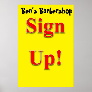 Salon Barbershop Poster anmälan