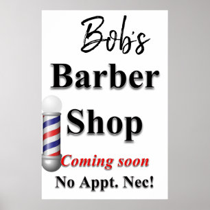 Salon Barbershop Poster Barbershop Coming snart