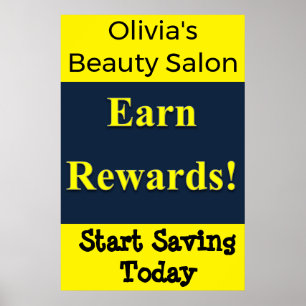 Salon Barbershop Poster Earn Rewards