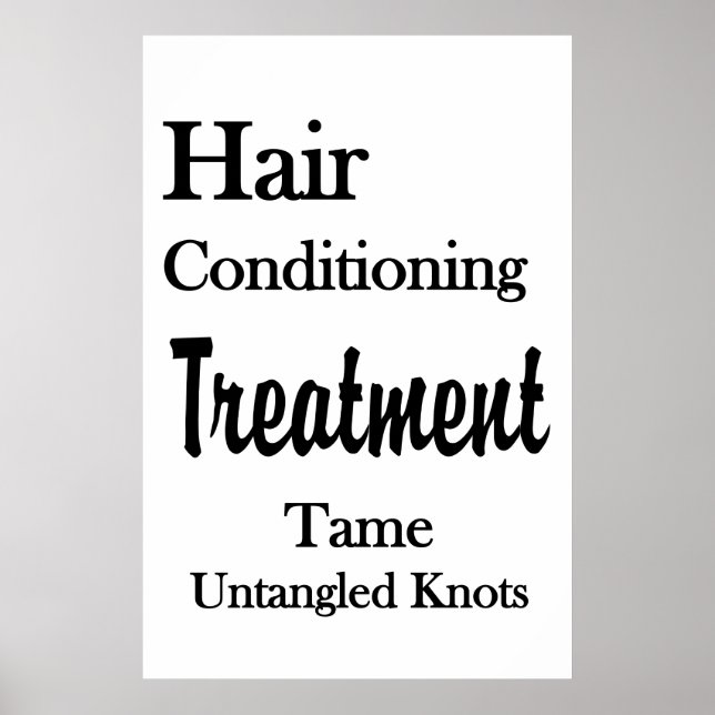 Salon Barbershop Poster Hair Conditioning Untangle (Framsidan)