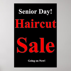Salon Barbershop Poster Haircut Sale på högsta dag