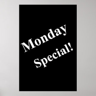 Salon Barbershop Poster måndag Speciellt