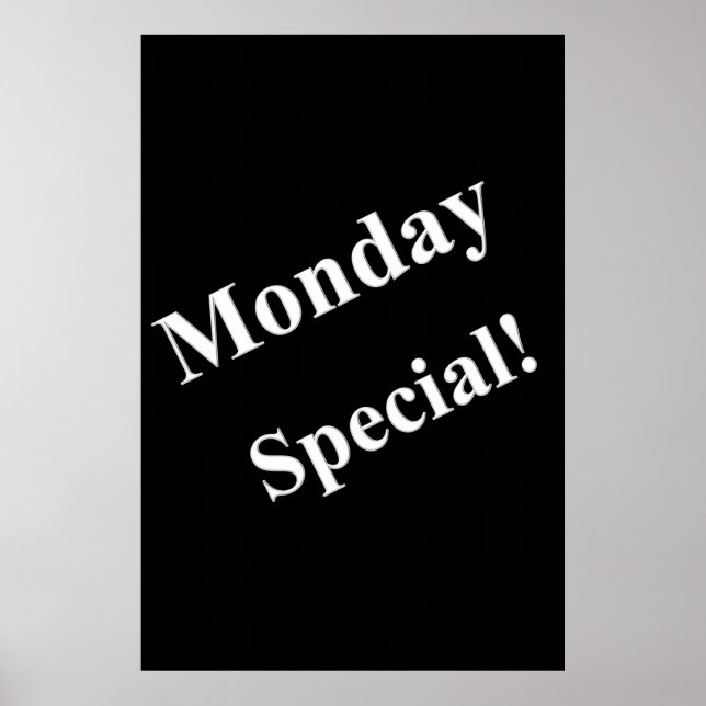 Salon Barbershop Poster måndag Speciellt (Framsidan)