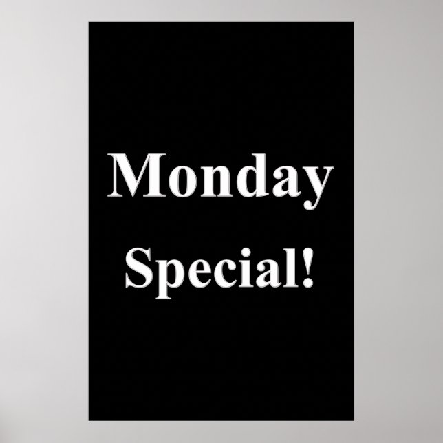 Salon Barbershop Poster måndag Speciellt (Framsidan)