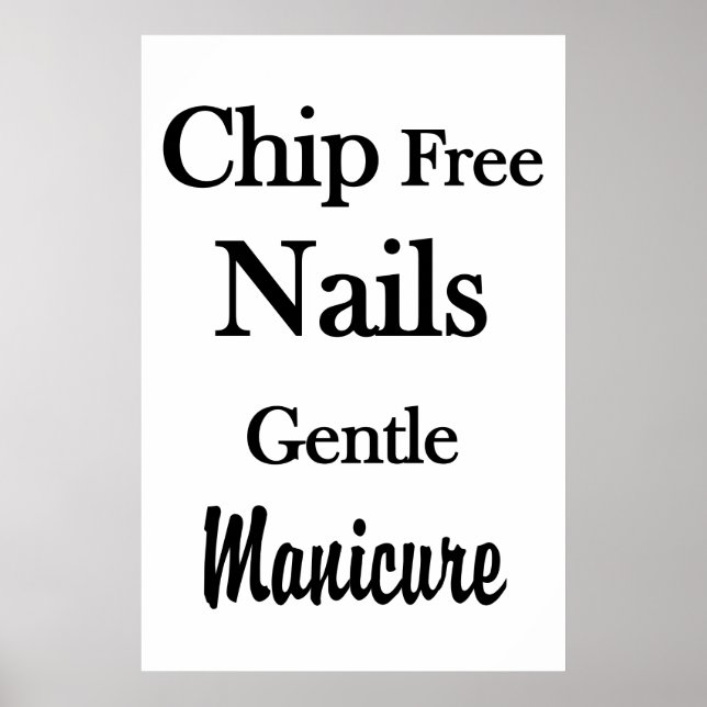 Salon Barbershop Poster Manicure Chip Free Nails? (Framsidan)