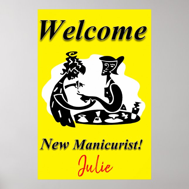 Salon Barbershop Poster ny manikurist (Framsidan)