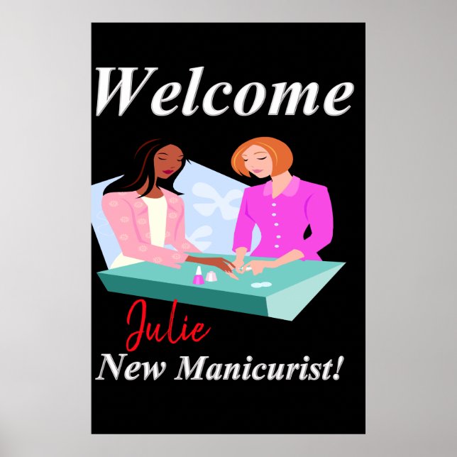 Salon Barbershop Poster ny manikurist (Framsidan)