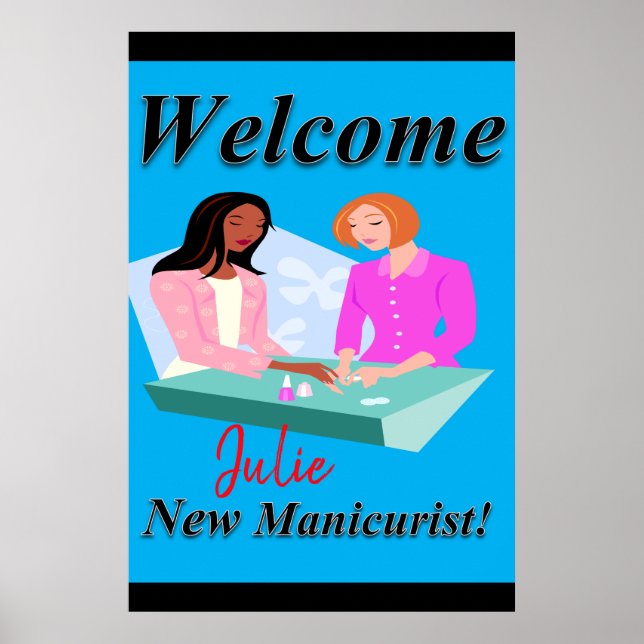 Salon Barbershop Poster ny manikyr (Framsidan)
