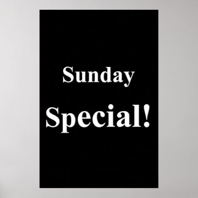 Salon Barbershop Poster Söndag Speciell (Framsidan)