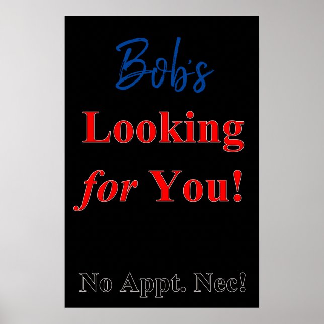 Salon Barbershop Poster Tittar för dig (Framsidan)