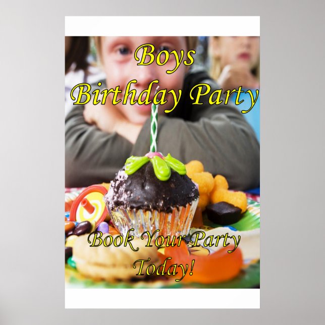 Salon Barbershop Posters Boys Birthday Haircut  (Framsidan)