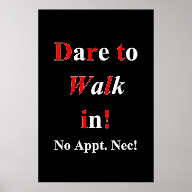 Salon Barbershop Posters Dare to Walk in  (Framsidan)