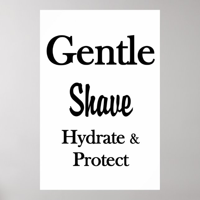 Salon Barbershop Posters Gentle Shave Hydrate  (Framsidan)