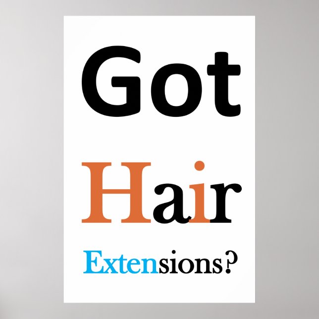 Salon Barbershop Posters Got Hair Extensions? (Framsidan)
