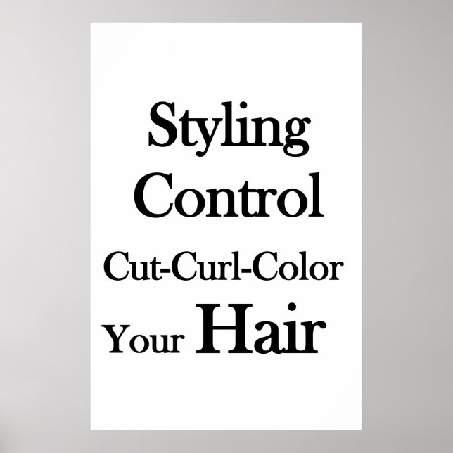 Salon Barbershop Posters Hair Styling Control (Framsidan)