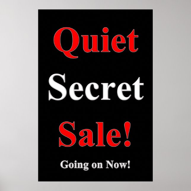 Salon Barbershop Posters Quiet Secret Sale Black (Framsidan)