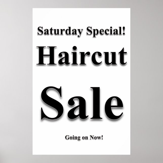 Salon Barbershop Posters Saturday Haircut Sale  (Framsidan)