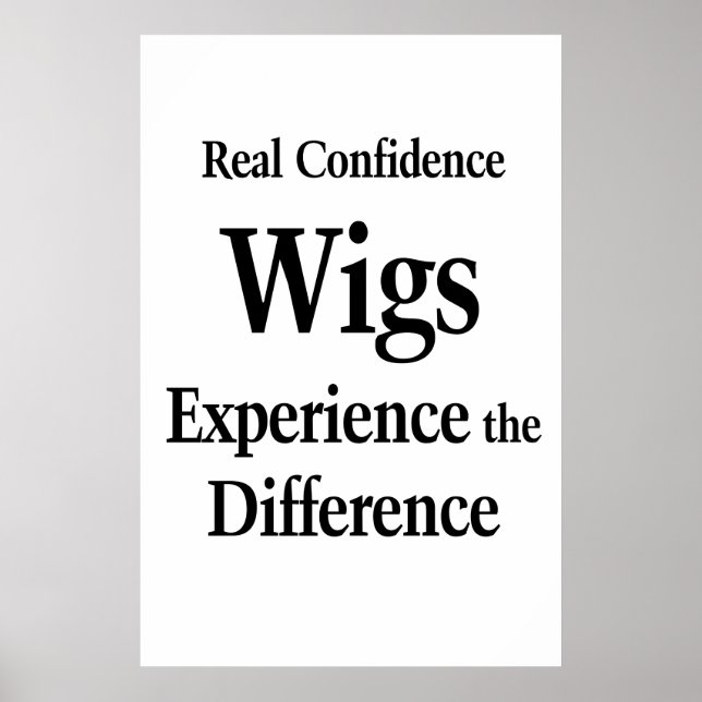 Salon Barbershop Posters Wigs Real Confidence  (Framsidan)