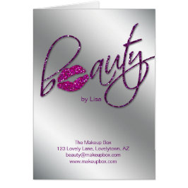 Salon Brochure Beauty Makeup Artist Cosmetolog Hälsningskort