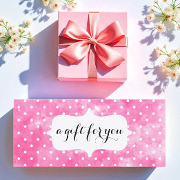 Salon Business Gift Certificate Rosa White