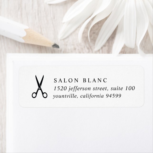 Salon Business Promotional Returadress Etikett (Insitu)