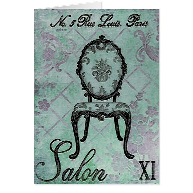 Salon ~ Card Hälsningskort (Framsidan)