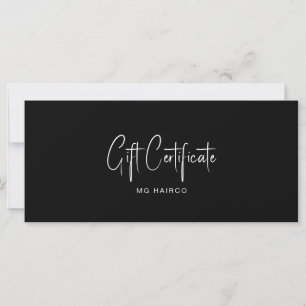 Salon Customer B/W Gift-certifikat III