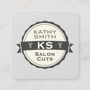 Salon Cuts Hair Stylist Fyrkantigt Visitkort