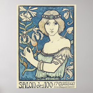 Salon de cent av Paul Berthon - Art nouveau Poster