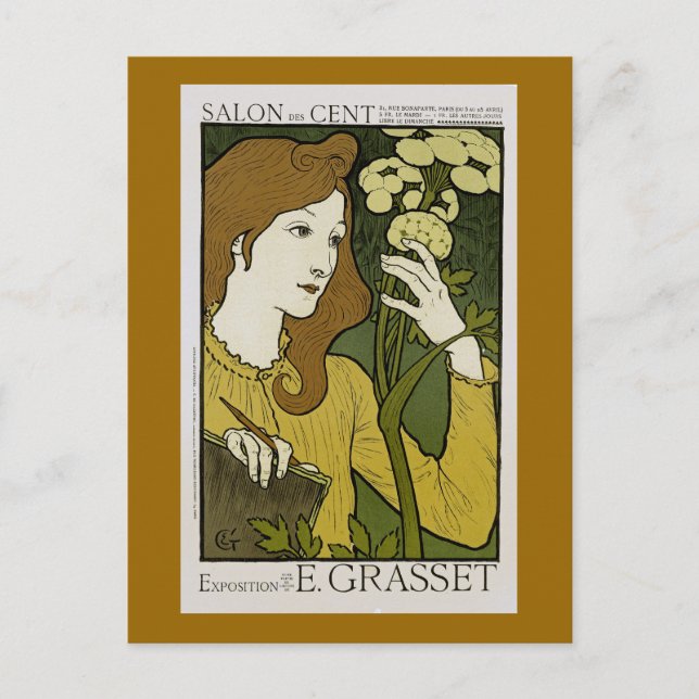 Salon des Cent ~ Exposition de E. Grasset Vykort (Framsida)