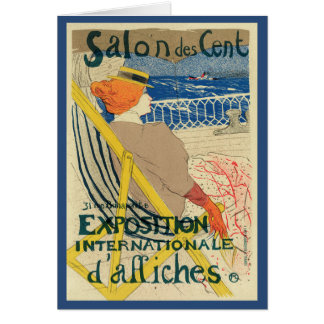 Salon des Cents av Toulouse Lautrec, Art Nouveau Hälsningskort