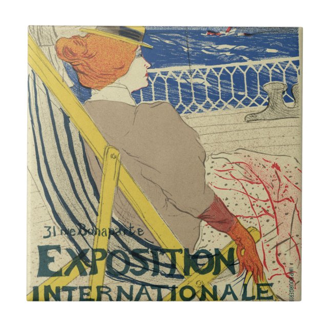 Salon des Cents av Toulouse Lautrec, Art nouveau Kakelplatta (Framsidan)