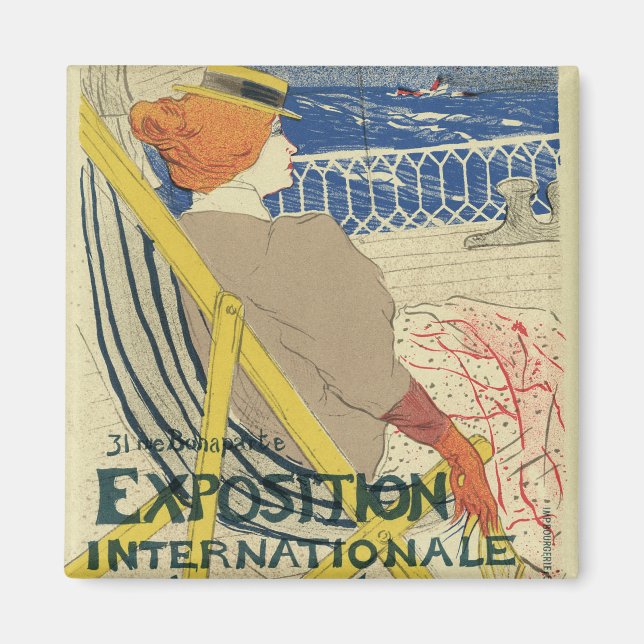 Salon des Cents av Toulouse Lautrec, Art nouveau Magnet (Framsidan)