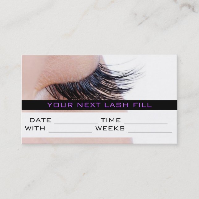 Salon för bindningstillägg för tilläggskort tidsbeställning kort (Framsida)