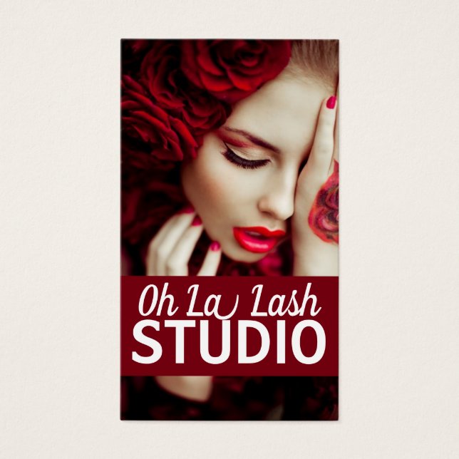 Salon för Modern vackra Lash Extensions Visitkort (Framsidan)