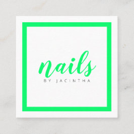 Salon för ny modern teknik för Grönt Fyrkantigt Visitkort