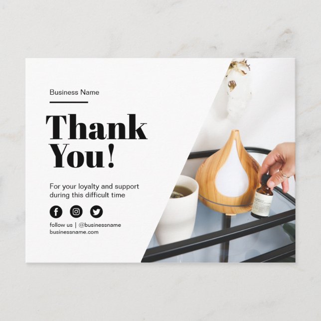 Salon för Tack av kundlojalitetsrabatt Meddelande Vykort (Framsida)