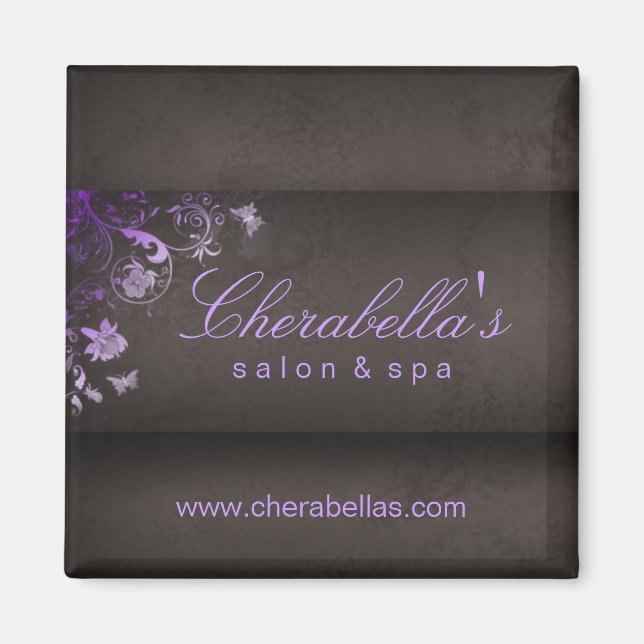 Salon Fridge Magnet Spa Butterfly lila (Framsidan)